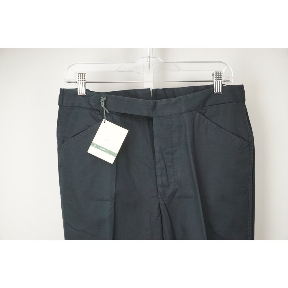 Luigi Borrelli Dark Blue 100% Cotton Pants Sz 48 NEW